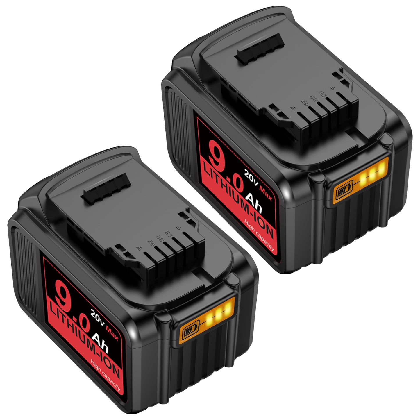 Lithium Battery 20V 9.0Ah 2Pack Large capacity Can be used for DeWalt